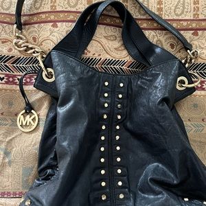 Michael Kors leather studded hobo purse